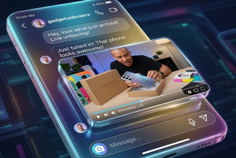 Streaming In-Chat Product Demos and Unboxing Videos via Meta Video Attachments
